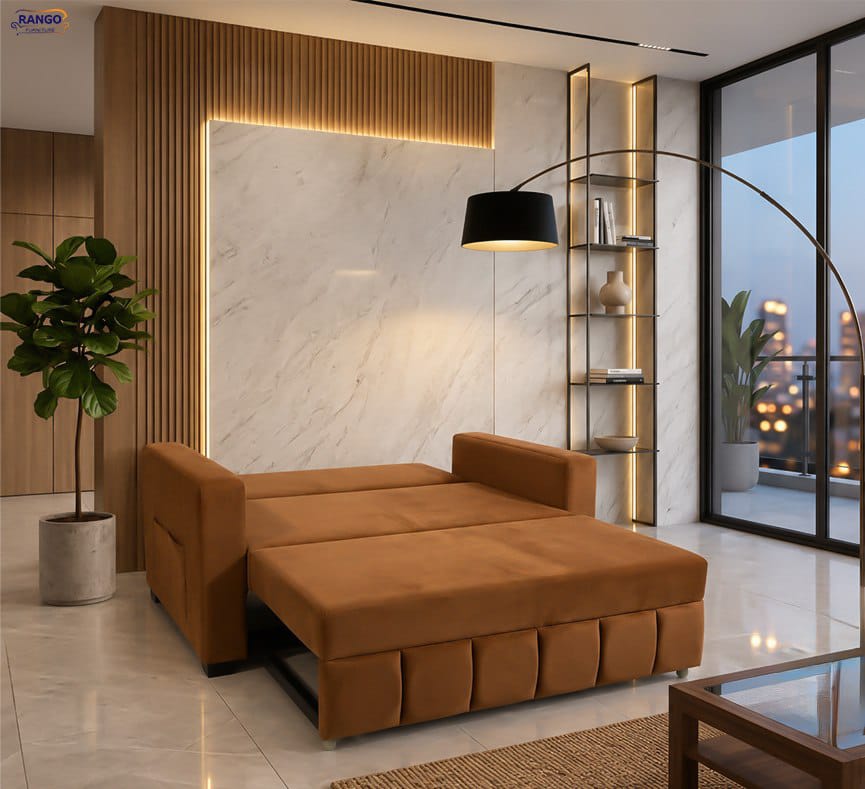 Rango Furniture Sofa Bed Width 150 cm & Depth 85 cm Perfect for living rooms, guest rooms, and small spaces. Color: Havan