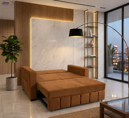 Rango Furniture Sofa Bed Width 150 cm & Depth 85 cm Perfect for living rooms, guest rooms, and small spaces. Color: Havan
