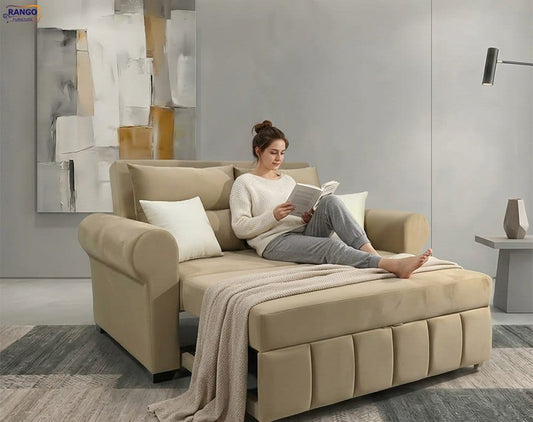 Rango Furniture Sofa Bed Drawer 1.50Width 85 cm Depth Bed Length 1.85cm Color : Coffe
