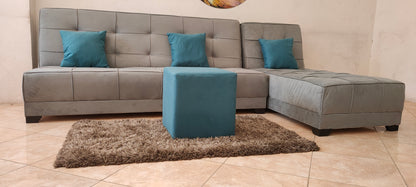 Rango L-Shape Sofa Bed (2.60×1.65 cm) for Living Rooms & Small Spaces - Gray
