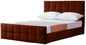 "Rango Furniture bed, featuring a design that combines quality and elegance. Color: burgundy"