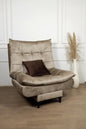 Rango Chair for Home, Office, Space Saving, Elegant Design, 90cm, Wood, Color coffe