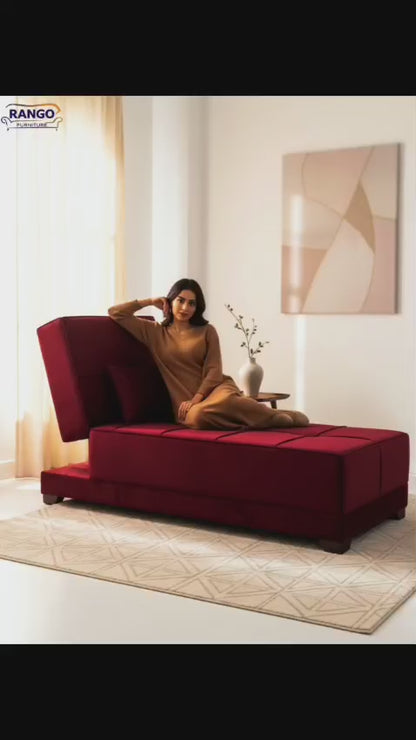 Chair for Living Room, Guest Room and Small Spaces Bed 70cm x 1.90m burgundy