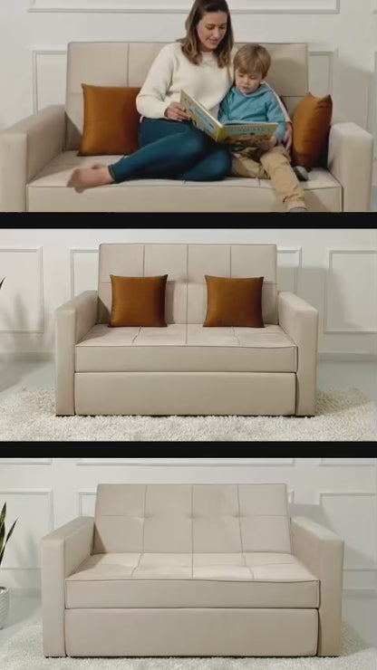 Rango Furniture Sofa Bed Drawer Beige 1.50Width 85 cm Depth Bed Length 1.85cm