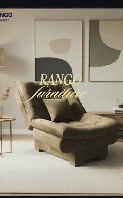 Rango Chair for Home, Office, Space Saving, Elegant Design, 90cm, Wood, Color coffe