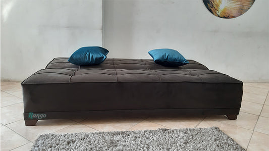 Rango Sofa Bed Used in Living Room, Guests and Small Spaces Furniture 120 x 190 cm Brown